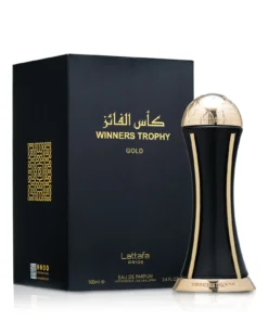 Lattafa Pride Winners Trophy Gold 100 ml – flacon și cutie