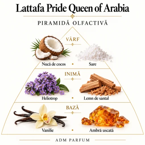 Lattafa Pride Queen of Arabia 100 ml – piramidă olfactivă