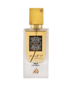 Flacon Lattafa Ana Abiyedh Leather 60 ml pe fundal alb