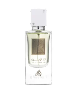 Flacon Lattafa Ana Abiyedh White 60 ml pe fundal alb