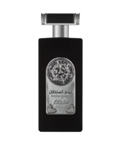 Flacon Lattafa Asdaaf Majd Al Sultan Black Intense 100 ml pe fundal alb