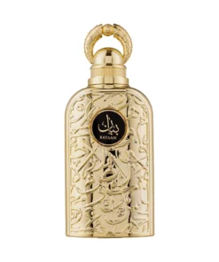 Flacon Lattafa Bayaan 100 ml pe fundal alb