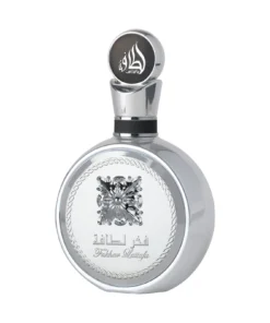 Flacon Lattafa Fakhar Platin 100 ml pe fundal alb