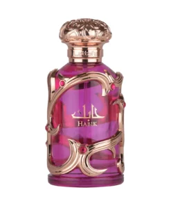 Flacon Lattafa Habik Women 100 ml pe fundal alb