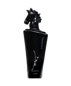 Flacon Lattafa Maahir Black Edition 100 ml pe fundal alb