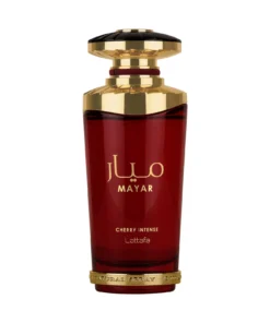 Flacon Lattafa Mayar Cherry Intense 100 ml pe fundal alb