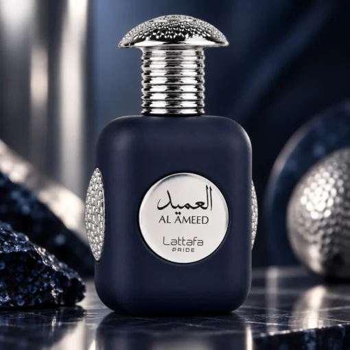 Lattafa Pride Al Ameed Silver Apă de Parfum Bărbați 100 ml – flacon în decor
