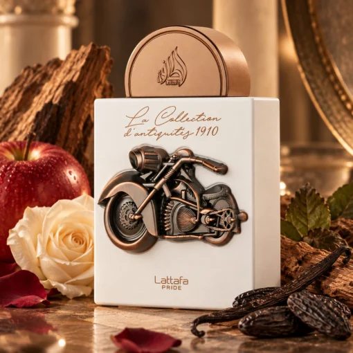 Lattafa Pride La Collection d’Antiquités 1910 Apă de Parfum Unisex 100 ml – flacon în decor