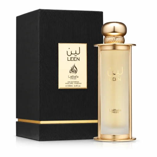 Lattafa Pride Leen 100 ml – flacon înalt auriu și cutie neagră originală