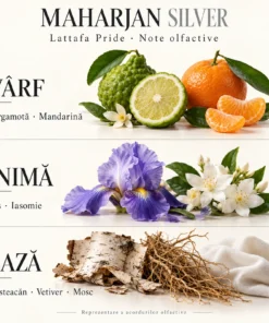 Maharjan Silver – bergamotă, mandarină, iris, iasomie, mesteacăn, vetiver și mosc