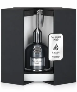 Lattafa Pride Sur Mesure Noir 100 ml – flacon negru cu capac argintiu în cutia originală deschisă