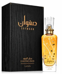 Lattafa Safwaan L’Autre Oud Apă de Parfum Unisex 100 ml – prezentare produs pe fundal neutru
