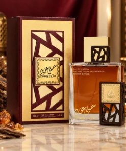 Lattafa Simply Oud Parfum Unisex 100 ml – flacon și cutie în decor