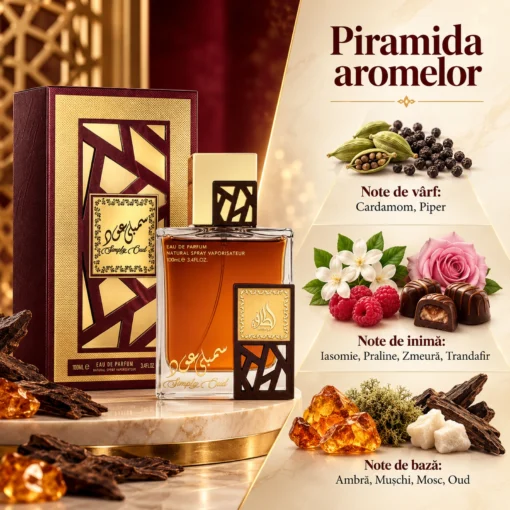 Lattafa Simply Oud Parfum Unisex 100 ml – piramidă olfactivă
