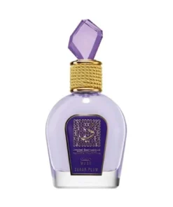 Flacon Lattafa Thameen Musk Sugar Plum 100 ml pe fundal alb