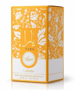 Lattafa Yara Tous Ulei de Parfum Concentrat Femei 20 ml – cutie pe fundal alb