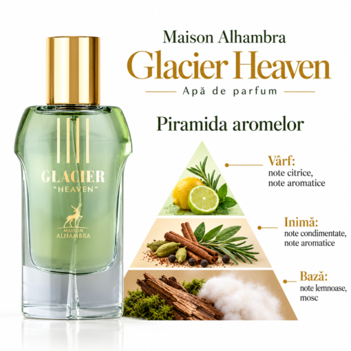 Maison Alhambra Glacier Heaven – piramida aromelor cu note citrice, condimentate, lemnoase și mosc