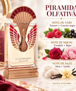 Maison Alhambra La Charmante Eclatant Eau de Parfum 100 ml – flacon și piramidă olfactivă
