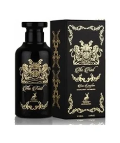 Maison Alhambra The Trail 100 ml, flacon și cutie, pe fundal alb