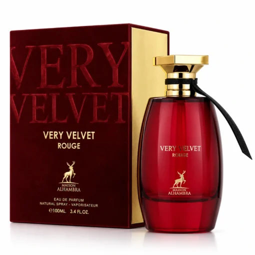 Maison Alhambra Very Velvet Rouge 100 ml, flacon și cutie