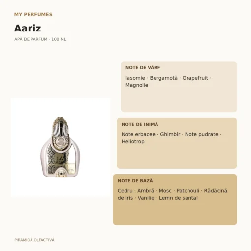 My Perfumes Aariz 100 ml – piramidă olfactivă
