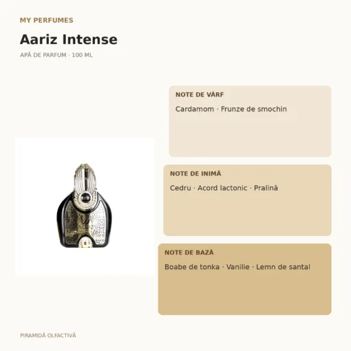 My Perfumes Aariz Intense 100 ml – piramidă olfactivă