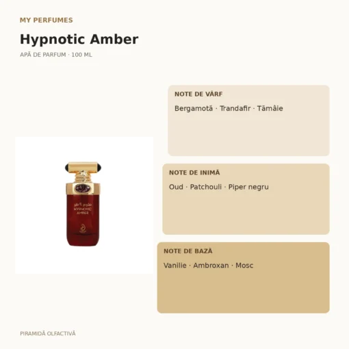 My Perfumes Hypnotic Amber 100 ml – piramidă olfactivă