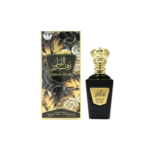 My Perfumes Zahoor Al Lail 100 ml – flacon și cutie pe fundal alb