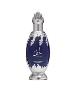 Flacon violet Niche Emarati Lujain 100 ml pe fundal alb