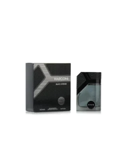 Rave Marconi Black Intense 100 ml – flacon și cutie pe fundal alb