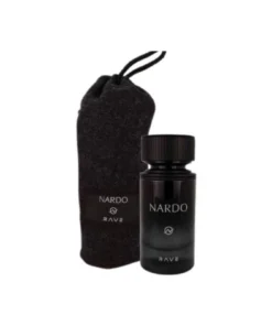 Rave Nardo Black 100 ml – flacon și săculeț pe fundal alb