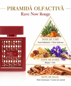 Rave Now Rouge 100 ml cu piramida notelor balsamice, rășinoase și lemnoase