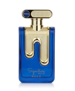 Rave Signature Blue 100 ml – flacon pe fundal alb