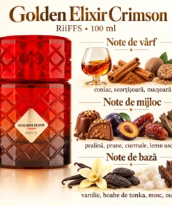 Riiffs Golden Elixir Crimson – flacon și piramidă olfactivă în română