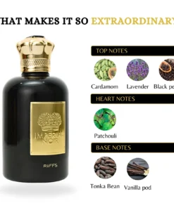 Riiffs Imperial Noir 100 ml – flacon și piramidă olfactivă