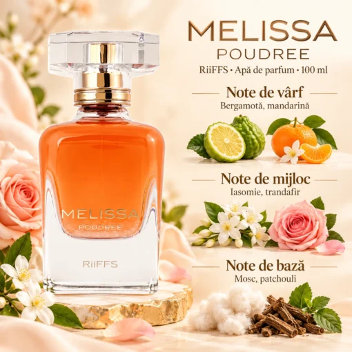 Riiffs Melissa Poudree 100 ml – flacon și piramida olfactivă în română