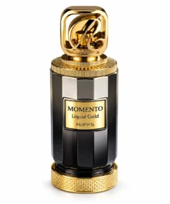 Flacon Riiffs Momento Liquid Gold extrait de parfum unisex 100 ml, pe fundal alb