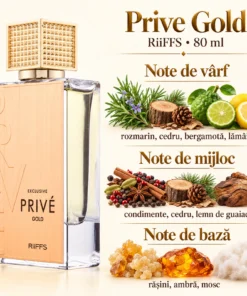 Riiffs Prive Gold – flacon și piramidă olfactivă în română