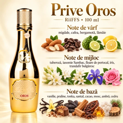 Riiffs Prive Oros – flacon și piramidă olfactivă în română