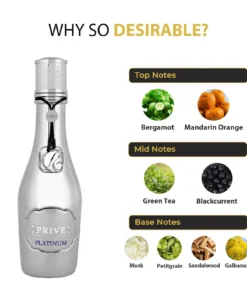 Riiffs Prive Platinum 100 ml – flacon și piramidă olfactivă